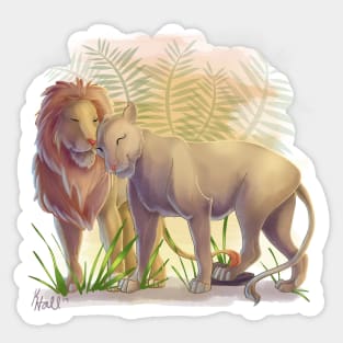 Loving Lions Sticker